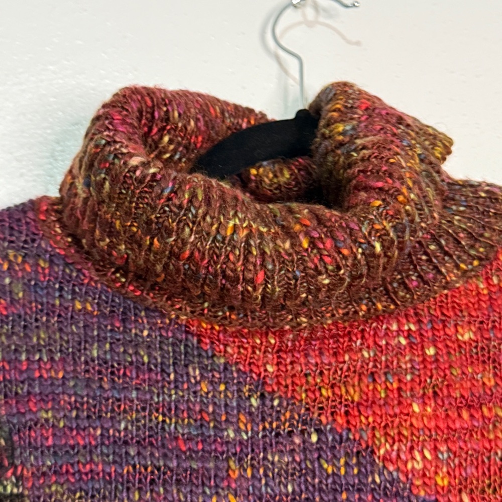 Susan Bristol Multicolor Patchwork Turtleneck Swe… - image 2